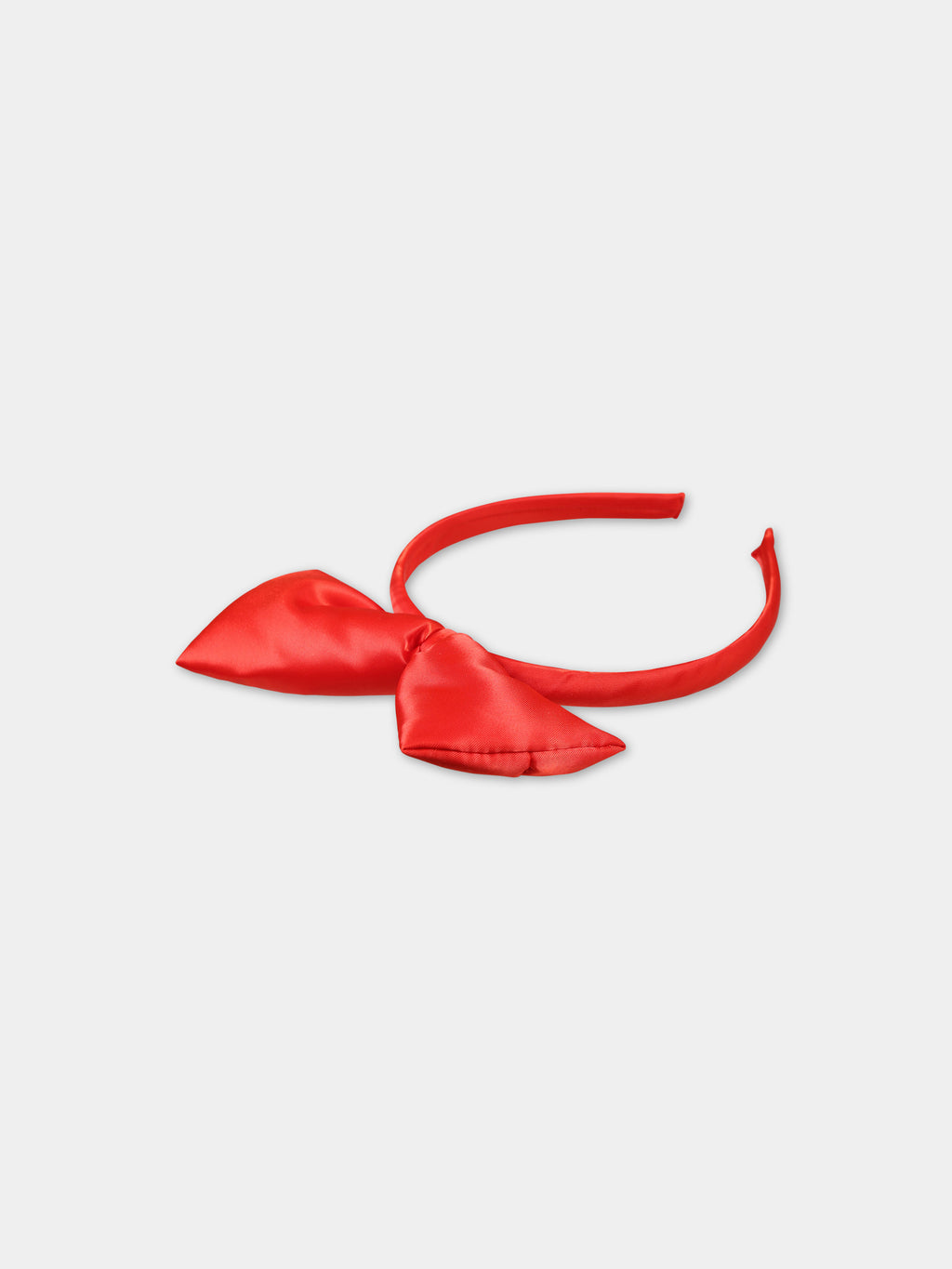 Red headband for girl with bow